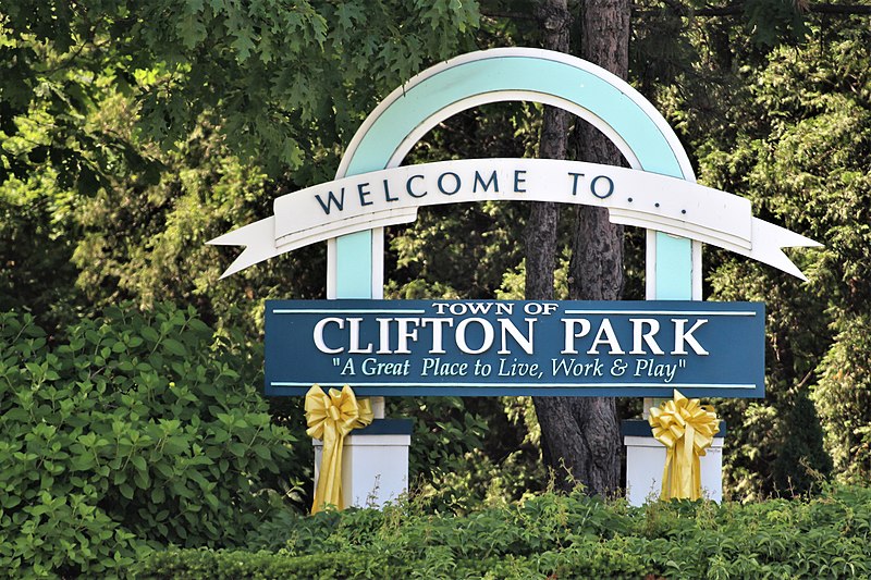 Clifton Park New York welcome sign